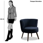 Poltrona Para Sala E Escritório Decorativa Lara Veludo Azul M
