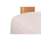 Poltrona Para Sala Feather - Nozes E Tecido Bege - Meu Móvel