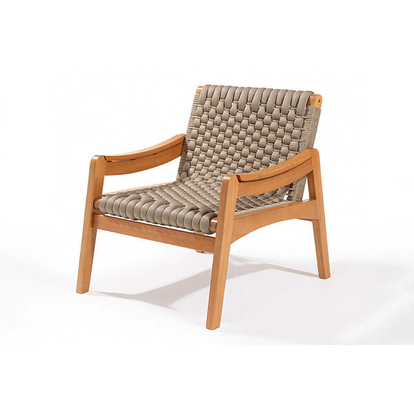 Poltrona Para Sala Grácia - Mel E Corda Rami - Meu Móvel De M