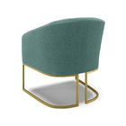 Poltrona Para Sala Industrial Dourado Kit 2 Stella Bouclê D03