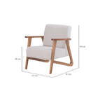 Poltrona Para Sala Lana - Bege - Oppa Design