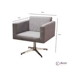 Poltrona Para Sala Lázio Com Pé Giratório - Cinza