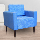 Poltrona Para Sala Letícia Slim Azul  Estampas Exclusivas  Ds