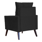 Poltrona Para Sala Ligia Suede Cores - Ds Estofados - Cinza