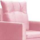Poltrona Para Sala Ligia Suede Cores - Ds Estofados - Rosa