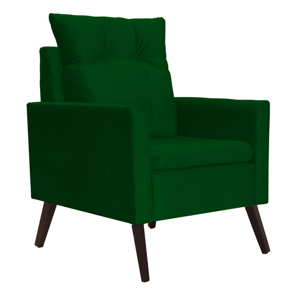Poltrona Para Sala Ligia Suede Cores - Ds Estofados - Verde