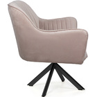 Poltrona Para Sala Miley Base Giratória Eiffel Preto Veludo R