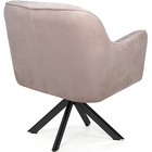 Poltrona Para Sala Miley Base Giratória Eiffel Preto Veludo R