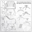 Poltrona Para Sala Miley Base Giromad Veludo Azul Marinho - C