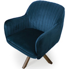 Poltrona Para Sala Miley Base Giromad Veludo Turquesa - Casae