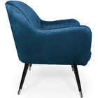 Poltrona Para Sala Miley Pés Palito Duo Veludo Turquesa - Cas