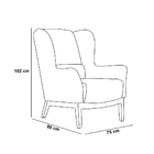 Poltrona Para Sala Mirela D07 Base Madeira Linho Mescla Cinza