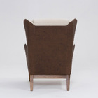 Poltrona Para Sala Mirela D07 Corano Mescla Café E Algodão Be