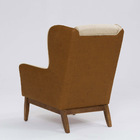 Poltrona Para Sala Mirela D07 Corano Terracota E Linho Marfim