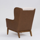 Poltrona Para Sala Mirela D07 Corano Terracota E Linho Pérola