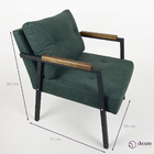 Poltrona Para Sala Modelo Paris Decorativa - Verde