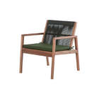 Poltrona Para Sala Oliva - Amêndoa E Corda Verde - Meu Móvel