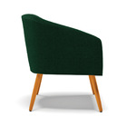 Poltrona Para Sala Pé Palito Castanho Kit 2 Stella Bouclê D03