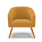 Poltrona Para Sala Pé Palito Castanho Kit 2 Stella Bouclê Mos