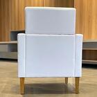 Poltrona Para Sala Pés De Madeira Kit 2 Thessa P04 Sintético