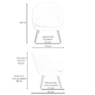 Poltrona Para Sala Rafa Pés Palito Castanho Bouclé Cinza Clar