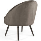 Poltrona Para Sala Rafa Pés Palito Veludo Marrom Claro - Next