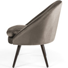 Poltrona Para Sala Rafa Pés Palito Veludo Marrom Claro - Next