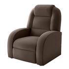 Poltrona Para Sala Reclinável Larry Veludo Marrom
