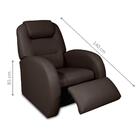 Poltrona Para Sala Reclinável Roma Veludo Marrom