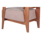 Poltrona Para Sala Serena - Pinhão E Tecido Avelã - Meu Móvel