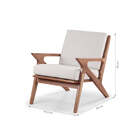 Poltrona Para Sala Tris - Amêndoa E Tecido Cru - Meu Móvel De