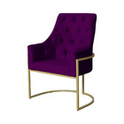 Poltrona Para Sala Vick Veludo Cores - Ds Estofados - Roxo