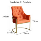 Poltrona Para Sala Vick Veludo Cores - Ds Estofados - Terraco