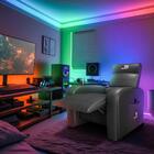 Poltrona Para Videogame Retrátil E Reclinável Corino Preto Gr