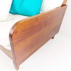 Poltrona Paris Branco Off Madeira Maciça Cor Imbuia