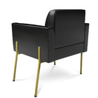 Poltrona Pé De Ferro Dourado Kit 2 Para Sala Marisa Corano D0