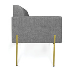 Poltrona Pé De Ferro Dourado Para Escritório Kit 2 Marisa Lin