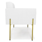 Poltrona Pé De Ferro Dourado Para Sala Elisa Corino D03 - D'r