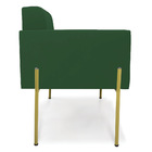 Poltrona Pé De Ferro Dourado Para Sala Kit 2 Elisa Veludo Ver