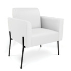 Poltrona Pé De Ferro Preto Kit 2 Para Recepção Marisa Corino