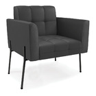 Poltrona Pé De Ferro Preto Para Sala Elisa Corino Preto D03 -