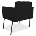 Poltrona Pé De Ferro Preto Para Sala Elisa Linho D03 - D'ross