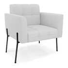 Poltrona Pé De Ferro Preto Para Sala Elisa Linho D03 - D'ross