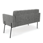 Poltrona Pé De Ferro Preto Para Sala Elisa Linho Grafite A26