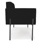 Poltrona Pé De Ferro Preto Para Sala Elisa Linho Preto A79 D0