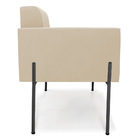 Poltrona Pé De Ferro Preto Para Sala Elisa Suede D03 - D'ross