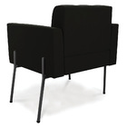 Poltrona Pé De Ferro Preto Para Sala Elisa Suede D03 - D'ross