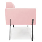 Poltrona Pé De Ferro Preto Para Sala Elisa Suede D03 - D'ross