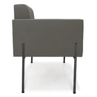 Poltrona Pé De Ferro Preto Para Sala Elisa Suede D03 - D'ross