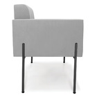 Poltrona Pé De Ferro Preto Para Sala Elisa Suede D03 - D'ross